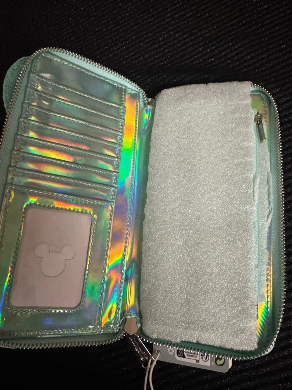Loungefly Mint and White Disney Mickey Zip Wallet